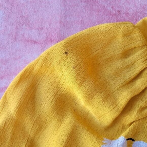 NWT Sea New York Pia Yellow Floral Ruffle Hem Mini Dress Women's Size 4 Colorful - Picture 10 of 10